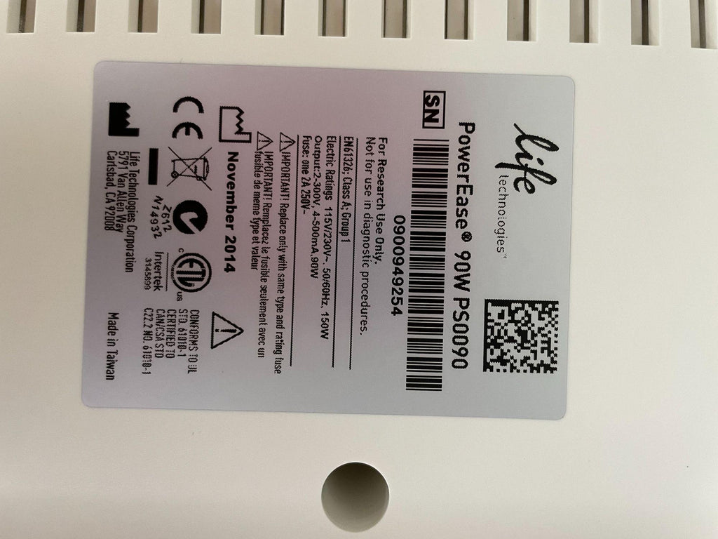 Life Technologies PowerEase 90W Power Supply (115 VAC)