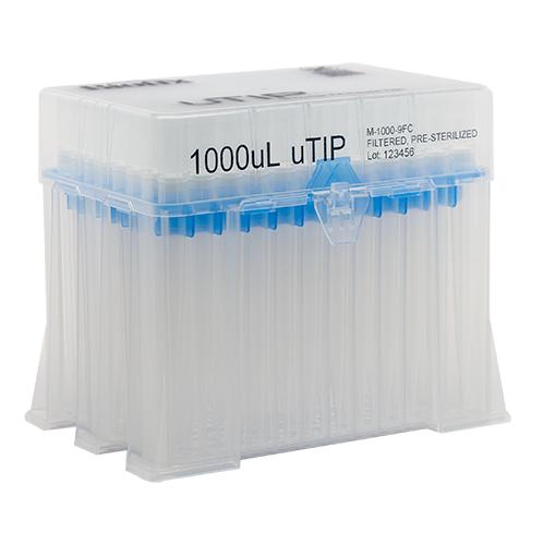 Biotix Pipette Tips - 100-1000uL. Racked, Filtered, Sterilized, Low Retention.
