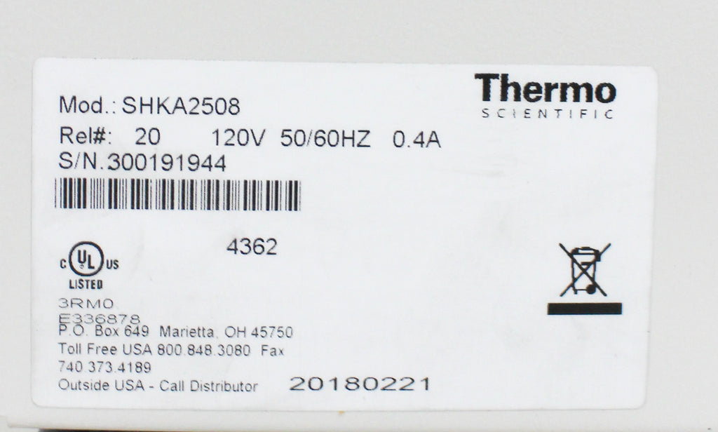 Thermo Scientific SHKA2508 Orbital Reciprocating Shaker