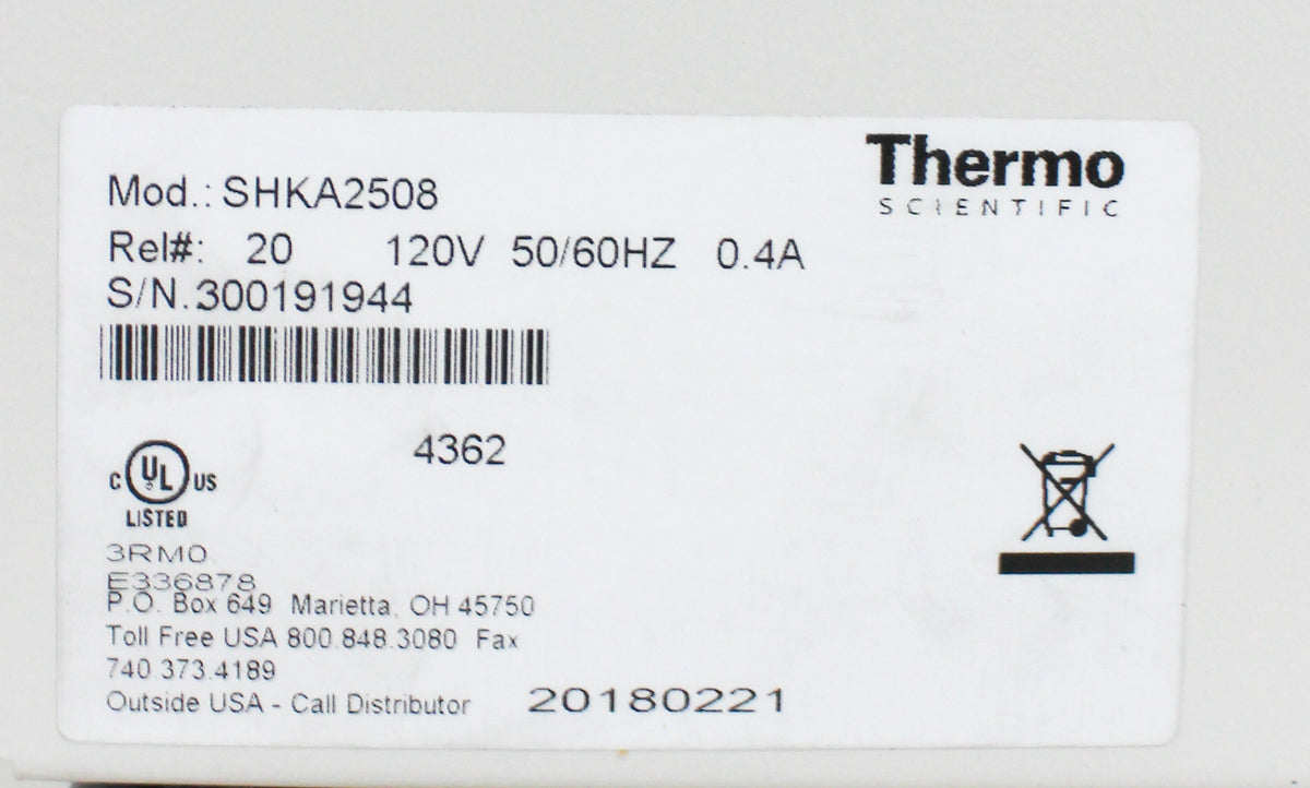 Thermo Scientific SHKA2508 Orbital Reciprocating Shaker